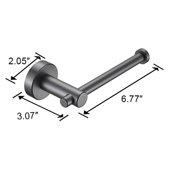 Toilet Paper Holder Gun Grey Thicken Space Aluminum Toilet Roll Holder for Bathroom, Kitchen, Washroom Wall Mount