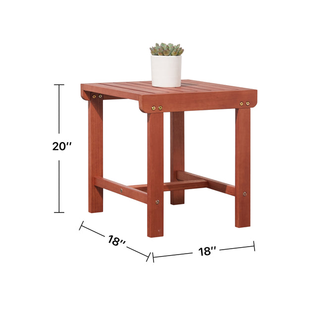 Malibu Outdoor Patio Wood Side Table