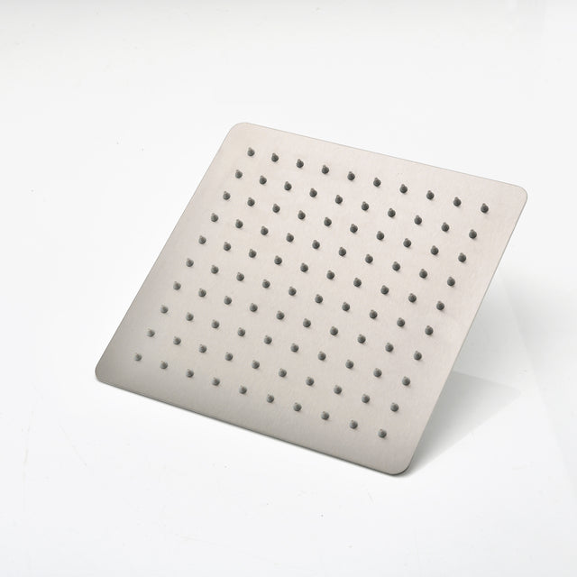 10" Square Rainfall & High Pressure Stainless Steel Bath Showerhead, Waterfall Full Body Coverage With Silicone Nozzle