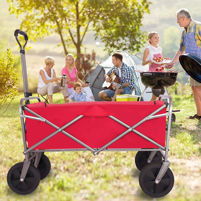 Outdoor Garden Multipurpose Micro Collapsible Beach Trolley Cart Camping Folding Wagon