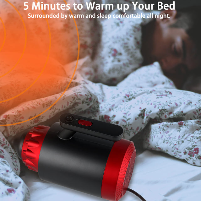 Bed Jet Portable Space Heater, Indoor Bed Heater Blanket Heater, 3 Second Fast Heating 1200W, Heater for Bed, Portable Quilt Heating Blower