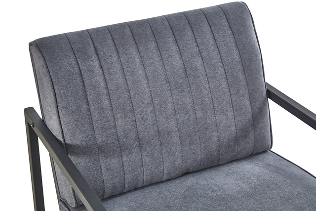 Modern design high quality fabric (GREY)+ steel armchair,for Kitchen, Dining, Bedroom, Living Room