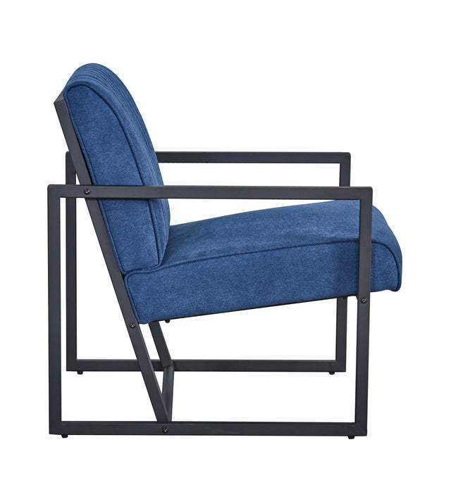 Modern design high quality fabric(BLUE) + steel armchair,for Kitchen, Dining, Bedroom, Living Room
