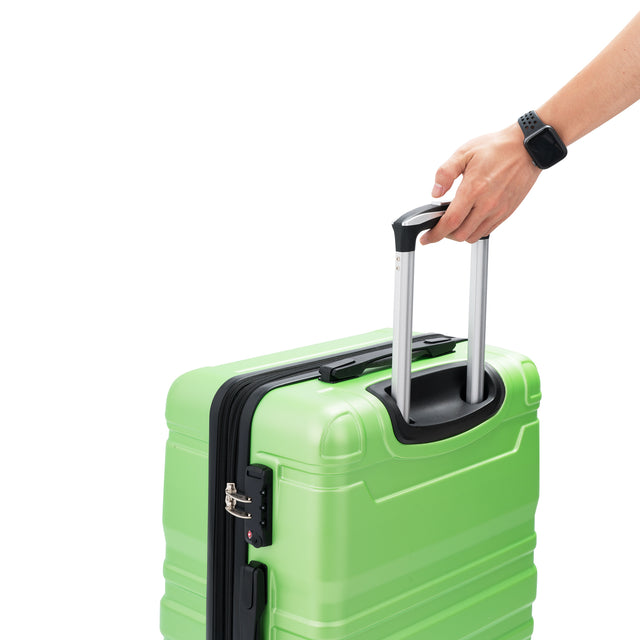 Luggage Sets New Model Expandable ABS Hardshell 3pcs Clearance Luggage Hardside Lightweight Durable Suitcase sets Spinner Wheels Suitcase with TSA Lock 20''24''28''(apple green)