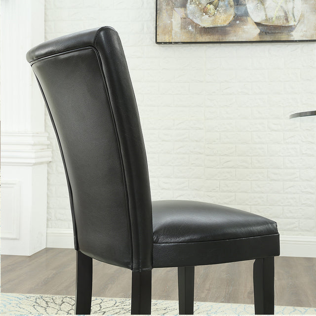 Dining chair (black breathing leather)