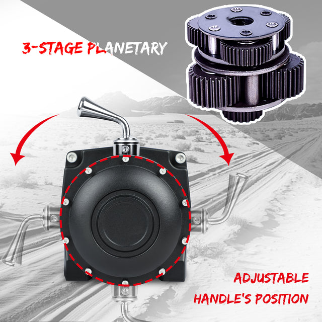 XPV Electric Winch 10000 LBS 12V Synthetic Rope Load Capacity Red Rope Jeep Towing Truck Off Road