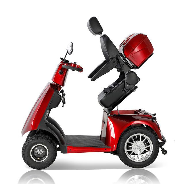 Fastest Mobility Scooter With Four Wheels For Adults & Seniors, Red 800W