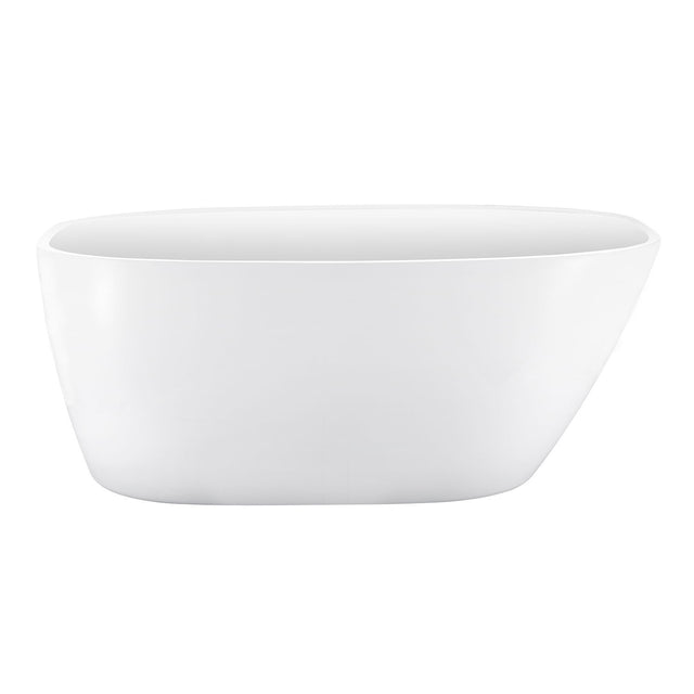 59" 100% Acrylic Freestanding Bathtub,Contemporary Soaking Tub,white Bathtub