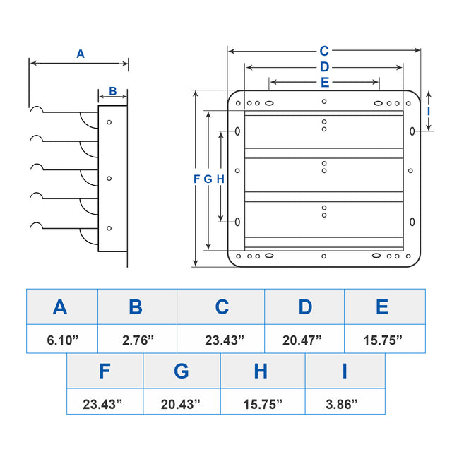 iPower 20-Inch Square Aluminum Automatic Gravity Shutter Louver Vent, Silver