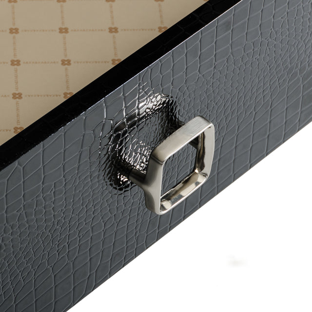 A&X Victoria Modern Black Crocodile Dresser