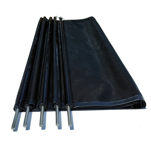 12x4 Ft Outdoor Pool Fence With Section Kit,Removable Mesh Barrier,For Inground Pools,Garden And Patio,Black