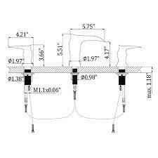 2 Handle 3 Hole Widespread Matte Black Waterfall Bathroom Faucet,8 inch Vanity Sink Faucet