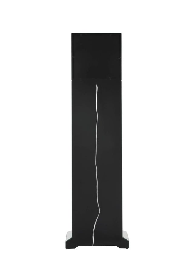 ACME Noralie GRANDFATHER CLOCK W/LED Mirrored & Faux Diamonds AC00354