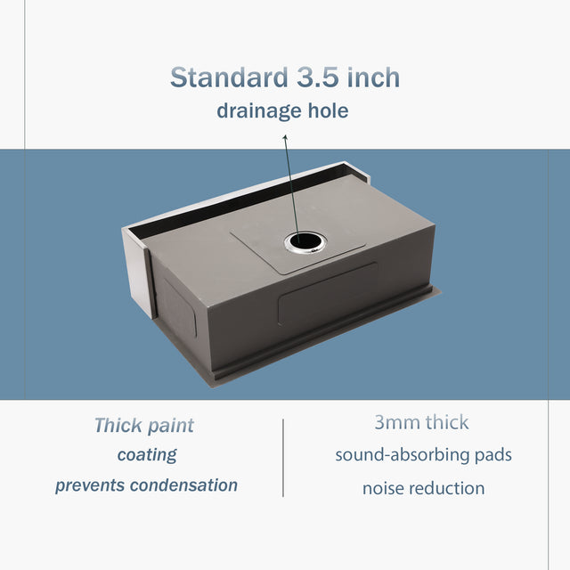 30 Inch Farmhouse Sink Apron Front Ledge Workstation Kitchen Sink Deep Single Bowl 18 Gauge Stainless Steel Farm Sink with Strainer