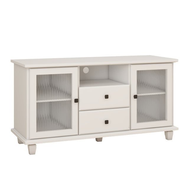 Ultra white changhong glass TV cabinet