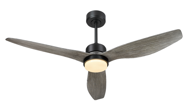 Blade LED Propeller Ceiling Fan with Remote Control 52inch(wood color)