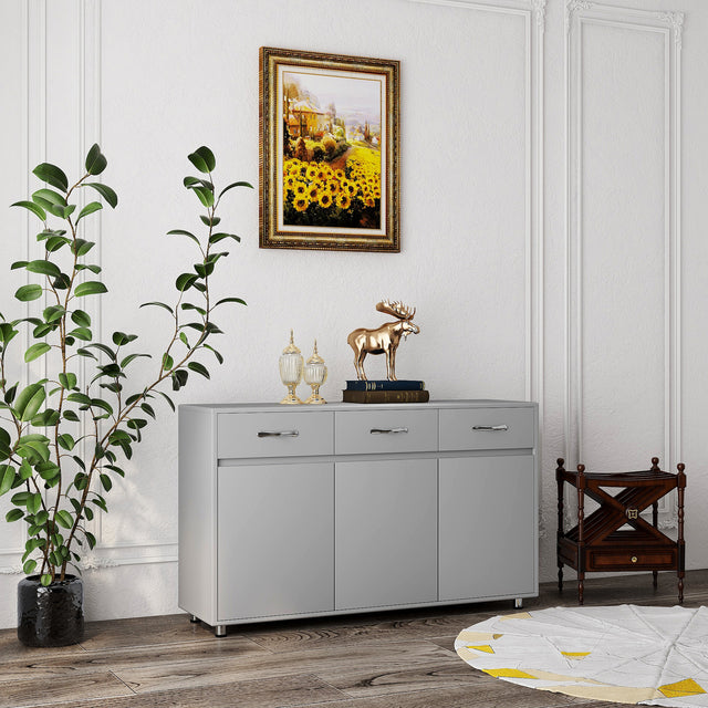 Three Doors Side Table-Grey