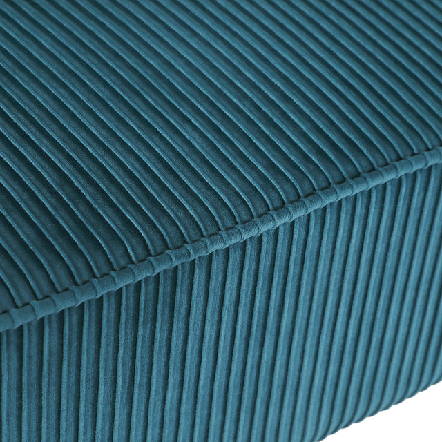 56" Width Modern Upholstered Pleated Velvet Loveseat Comfy 2 Seater Small Sofa Couch with Gold Metal Legs 2pcs Throw Pillows for Living Room,Small Spaces,Apartment, Bedroom,Office,Teal