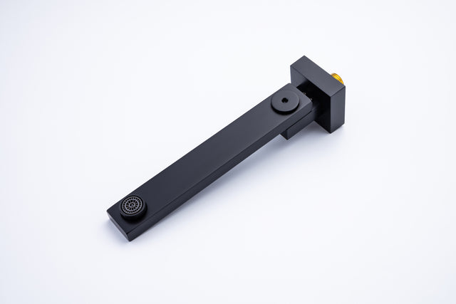 Waterfall Wall Mounted Bathtub Faucet with Hand Shower Swivel Tub Filler Faucet Single Handle Solid Brass