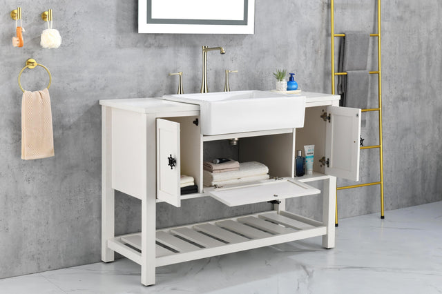 24"L x 19" W Farmhouse/Apron Front White Kitchen Sink