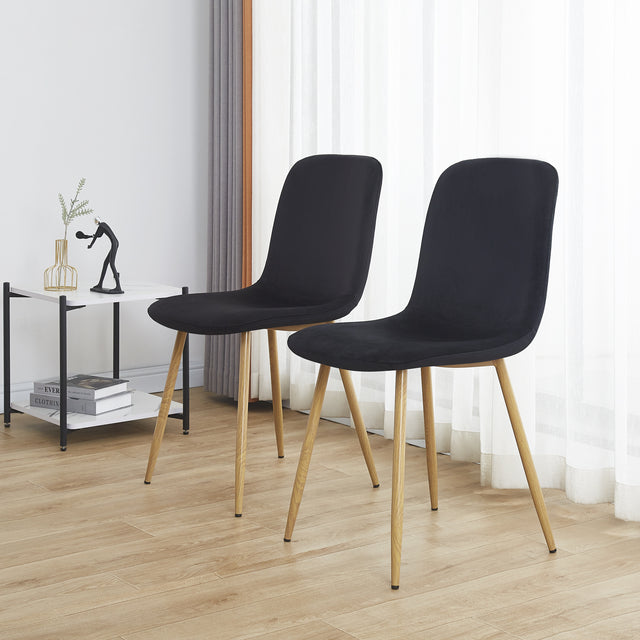 Dining Chair 4PCS(BLACK),Modern style,New technology.Suitable for restaurants, cafes, taverns, offices, living rooms, reception rooms.
