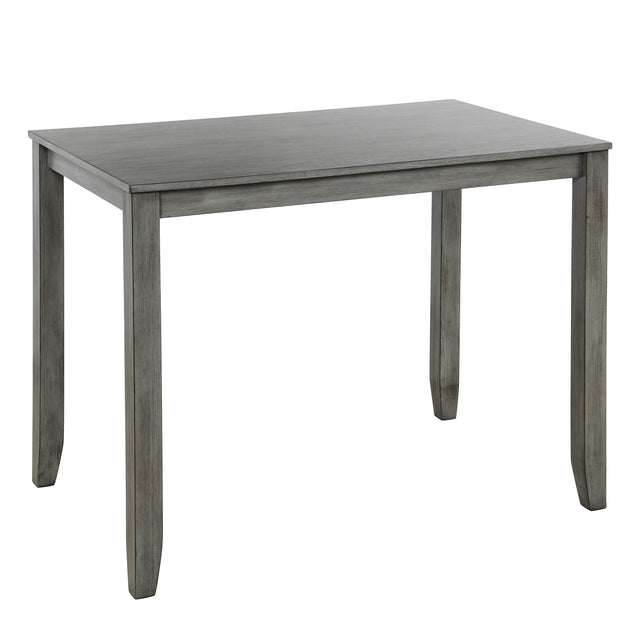 TOPMAX Brand 5 Piece Vintage Rectangular Counter Height Bar Table with 4 chairs, Wood Dining Table and Chair Set for Dining Room, Pub and Bistro, Antique Graywash