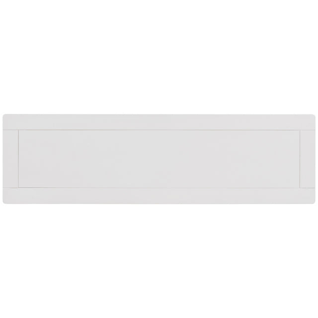 TREXM Console Table with 3-Tier Open Storage Spaces and "X" Legs, Narrow Sofa Entry Table for Living Room (White)