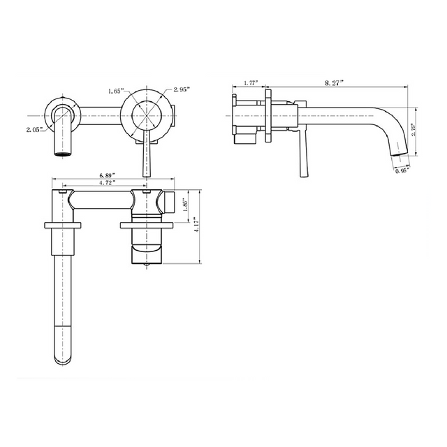 Wall Mounted Bathroom Faucet