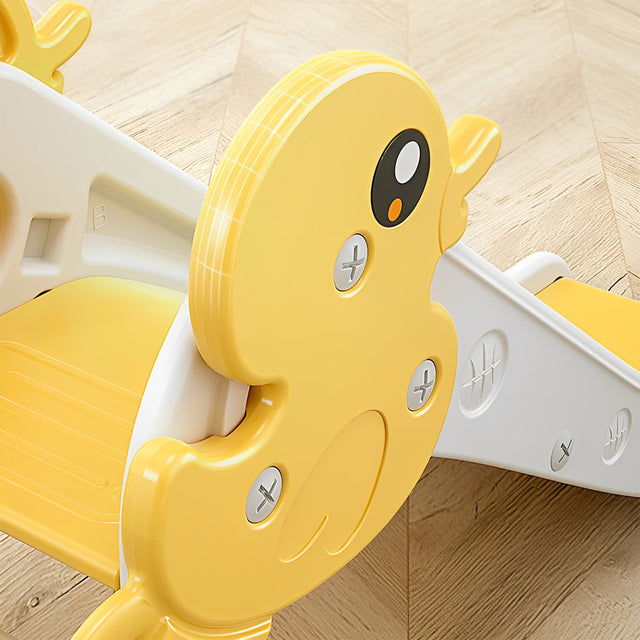 Kid Slide for Toddler Age 1-3 Indoor Pet duck yellow Plastic Slide Outdoor Playground Climber Slide