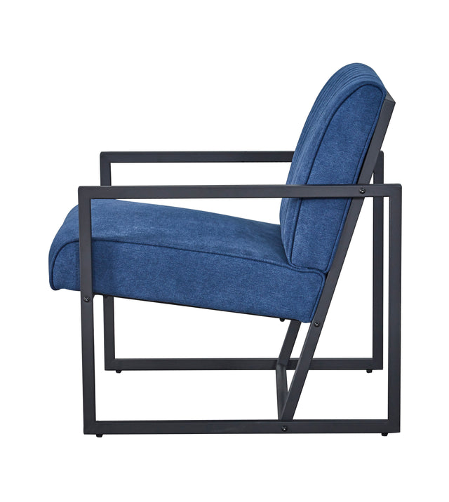Modern design high quality fabric(BLUE) + steel armchair,for Kitchen, Dining, Bedroom, Living Room