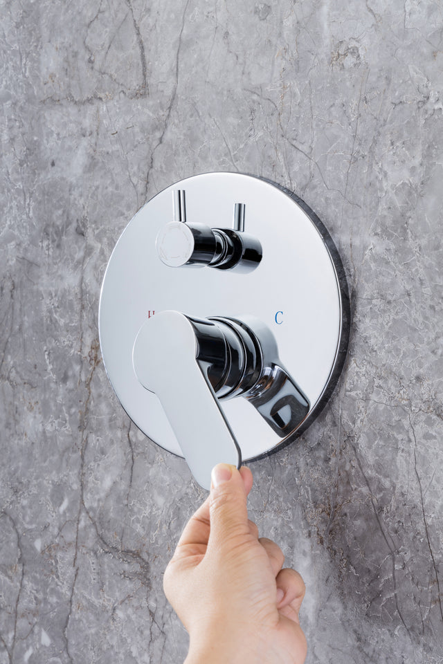 Tub Shower Faucets Sets Complete Bathtub Faucet Set Brushed Nickel Bathtub Shower System with Tub Spout, Bathroom Tub and Shower Faucet Combo Trim Kit with Rough-in Valve