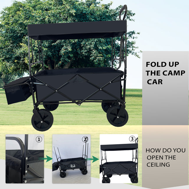 Outdoor Garden Park Utility kids wagon portable beach trolley cart camping foldable folding wagon