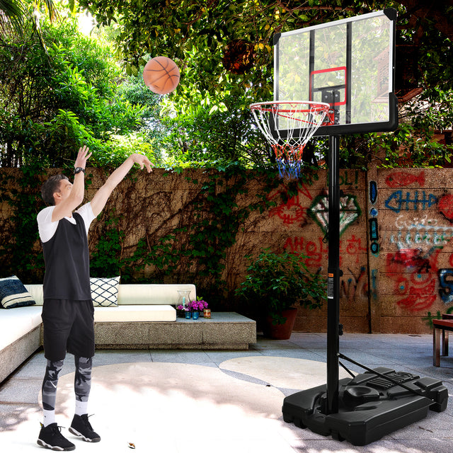 Portable Basketball Hoop Basketball System 6.6-10ft Height Adjustment for Youth Adults LED Basketball Hoop Lights, Colorful lights, Waterproof,Super Bright to Play at Night Outdoors,Good Gift for Kids
