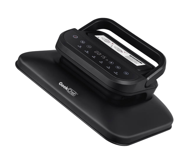 Geek Chef 7 In 1 Smokeless Electric Indoor Grill with Air Fry, Roast, Bake, Portable 2 in 1 Indoor Tabletop Grill & Griddle with Preset Function, Removable Non-Stick Plate, Air Fryer Basket, 6-Serving