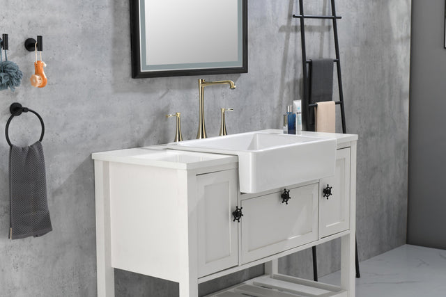 24"L x 19" W Farmhouse/Apron Front White Kitchen Sink