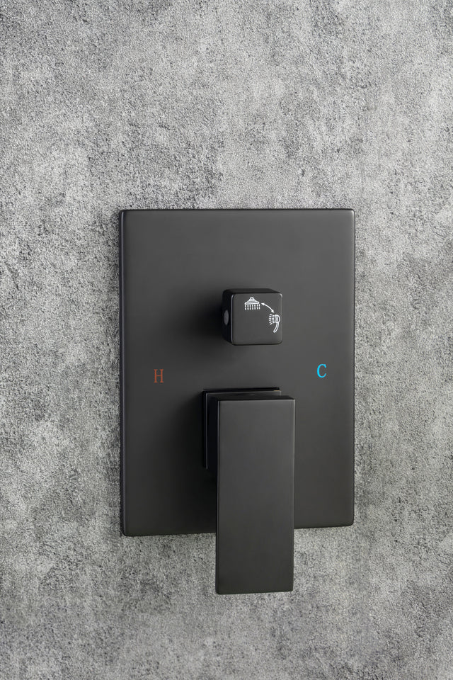 Waterfall Wall Mounted Bathtub Faucet with Hand Shower Swivel Tub Filler Faucet Single Handle Solid Brass