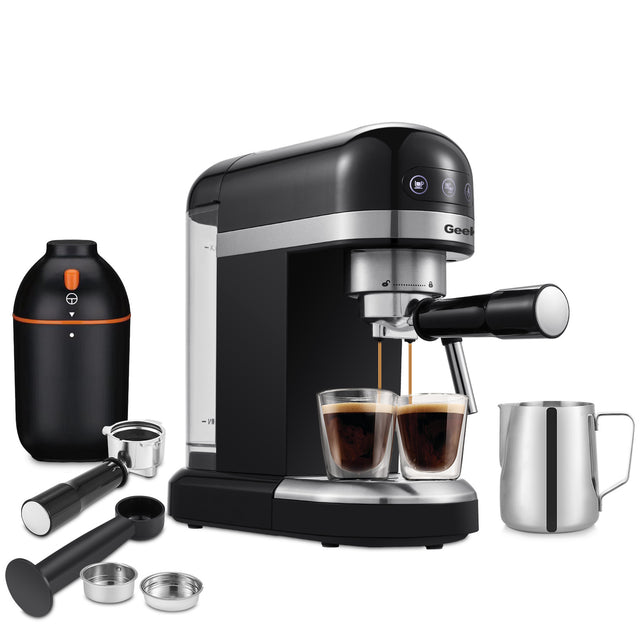 20 Bar Espresso Machine , 1350W High Performance, 1.4 Ldetachable transparent water tank, Thermo block beating system,With safety valve(Banned from selling on Amazon)