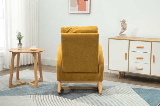 COOLMORE living room Comfortable rocking chair living room chair Yellow