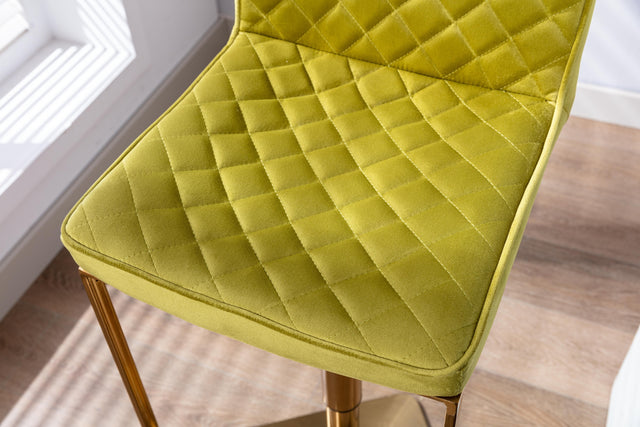 SUPERJARE Bar Stools - Swivel Barstool Chairs with Back, Modern Pub Kitchen Counter Height,velvet ( 1pc/ctn )