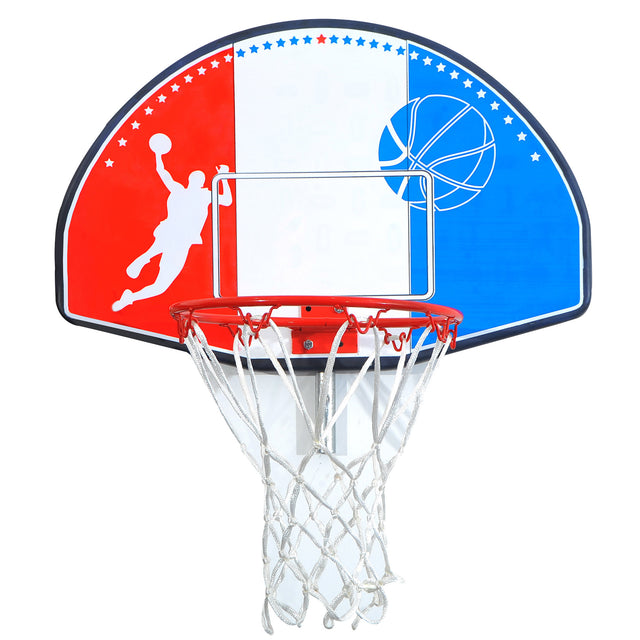 8FT Trampoline for Kids with Safety Enclosure Net, Basketball Hoop and Ladder, Easy Assembly Round Outdoor Recreational Trampoline