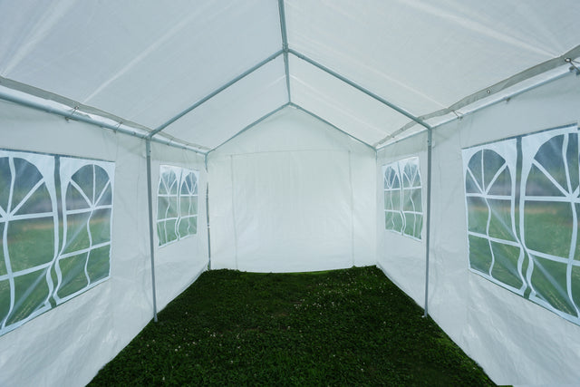 10'x20' Heavy Duty Carport Gazebo, Canopy Garage, Car Shelter with windows