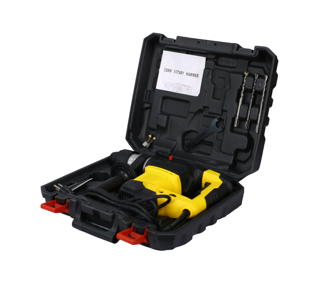 Professioinal Quality 1-1/4” SDS-Plus Heavy Duty Rotary Hammer Drill 13 Amp - Vibration Control, 3 Functions