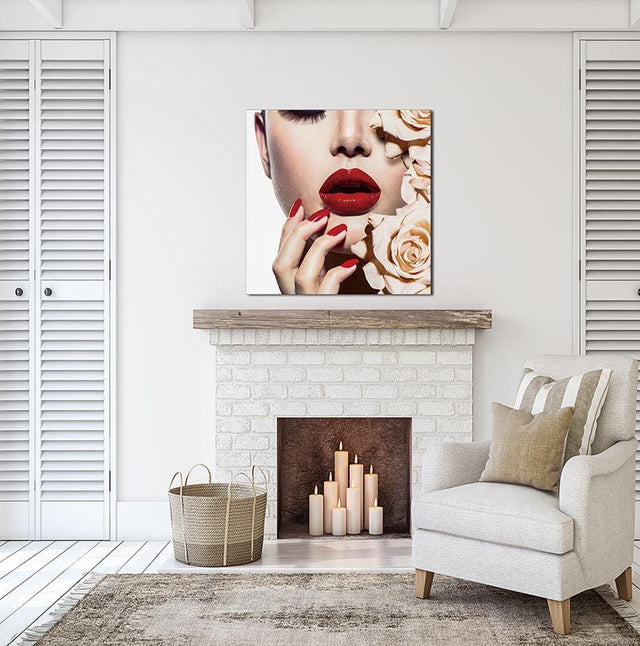 Oppidan Home "Rose Lips" Acrylic Wall Art (40"H x 40"W)