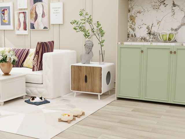 Pet house,Hidden Cat Home Side Table,Suitable for bedroom, living room, study and other spaces