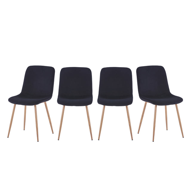 Dining Chair 4PCS(BLACK),Modern style,New technology,Suitable for restaurants, cafes, taverns, offices, living rooms, reception rooms.Simple structure, easy installation.
