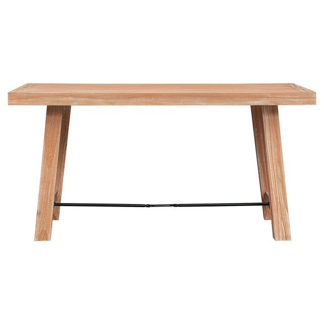 TREXM Wood Dining Table Kitchen Furniture Rectangular Table, Seats up to 6 (Natural Wood Wash)