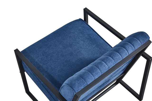 Modern design high quality fabric(BLUE) + steel armchair,for Kitchen, Dining, Bedroom, Living Room