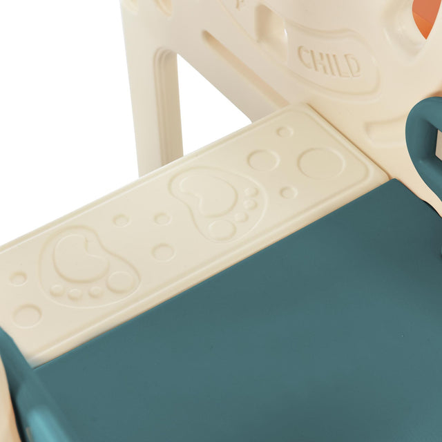 Kids Slide Playset Structure 9 in 1, Freestanding Castle Climbing Crawling Playhouse with Slide, Arch Tunnel, Ring Toss, Realistic Bus Model and Basketball Hoop, Toy Storage Organizer for Toddlers