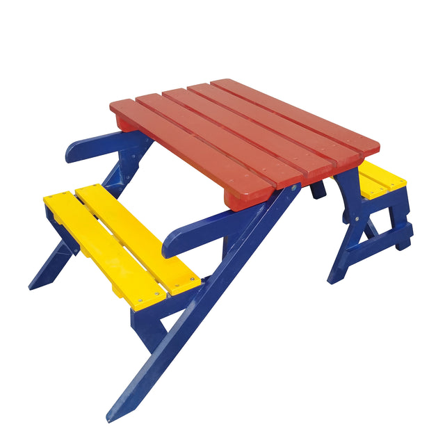 KID'S MULTI-FUNCTIONAL ARM CHAIR,TABLE+ 2 BENCHES (All-in-one)