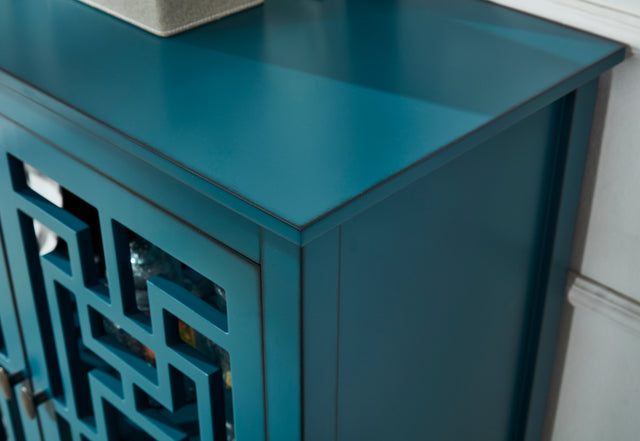 Storage Cabinet, Buffet Sideboard, Dark Teal